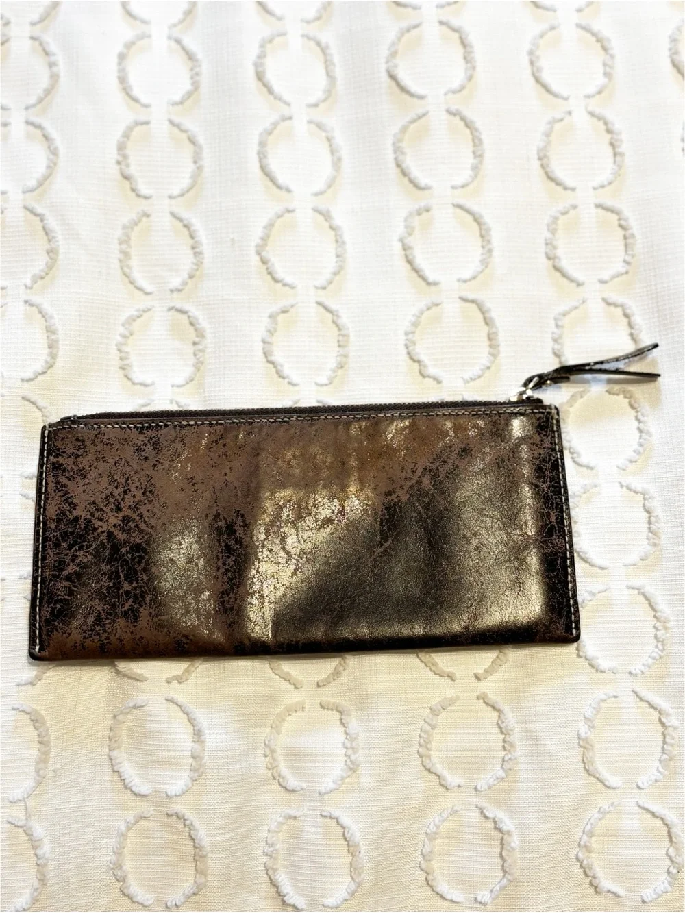Vintage Y2K Kate Spade Distressed Leather Wallet Wristlet Brown